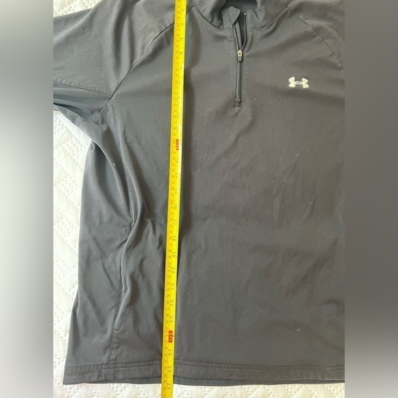 UNDER Armour Adult Medium AllSeasons Polyester Black 1/4 Zip Long Sleeved Jacket - Picture 6 of 8